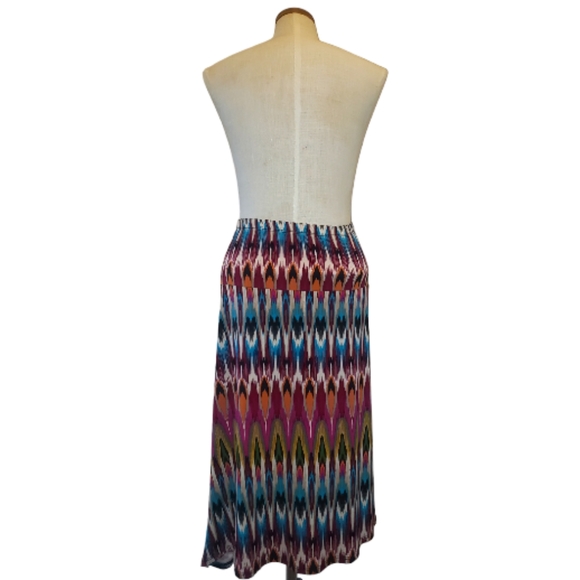 Jennie & Marlis Colorful Y2K A-Line Midi Asymmetrical Skirt S/M - Picture 3 of 16